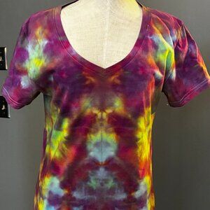 HOMEMADE: Tie-dye V-neck West Loop Brand  #4